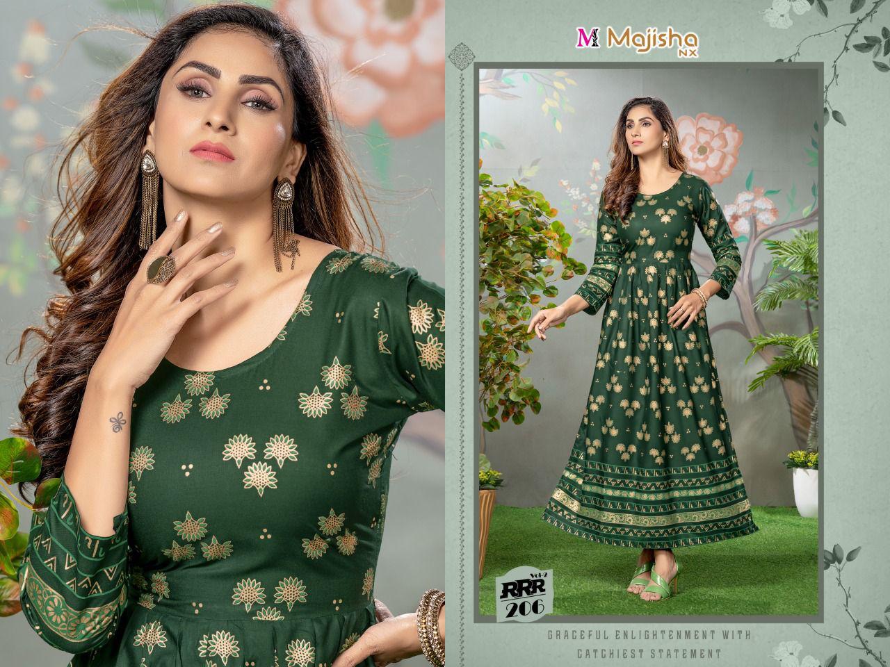 Majisha Nx Rrr 2 Wholesale Anarkali Kurti Collection